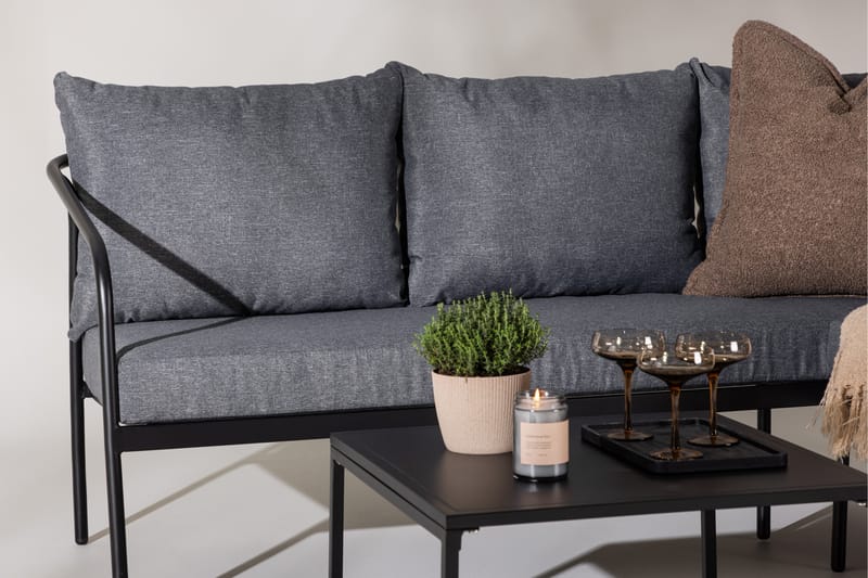 SPIRA Soffgrupp Utomhus Svart - Venture Home - Utemöbler - Utegrupp - Loungegrupp