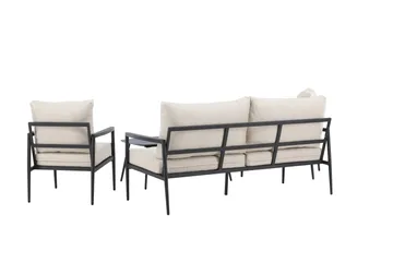 Taromina Soffgrupp Utomhus 4-sits - Svart/Beige - Utemöbler - Utegrupp - Loungegrupp