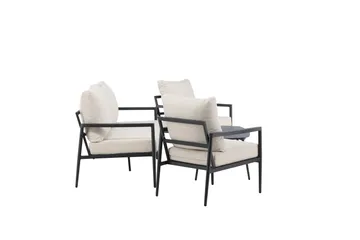 Taromina Soffgrupp Utomhus 4-sits - Svart/Beige - Utemöbler - Utegrupp - Loungegrupp