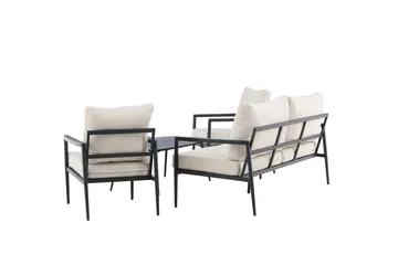 Taromina Soffgrupp Utomhus 4-sits - Svart/Beige - Utemöbler - Utegrupp - Loungegrupp