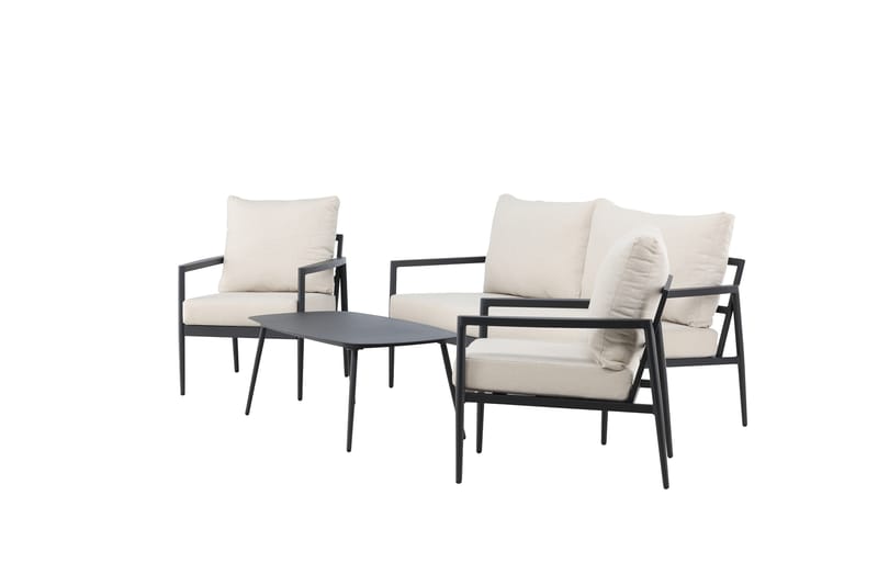 Taromina Soffgrupp Utomhus 4-sits - Svart/Beige - Utemöbler - Utegrupp - Loungegrupp