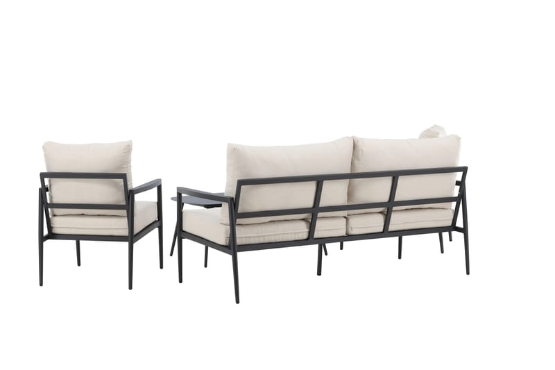 Taromina Soffgrupp Utomhus 4-sits - Svart/Beige - Utemöbler - Utegrupp - Loungegrupp