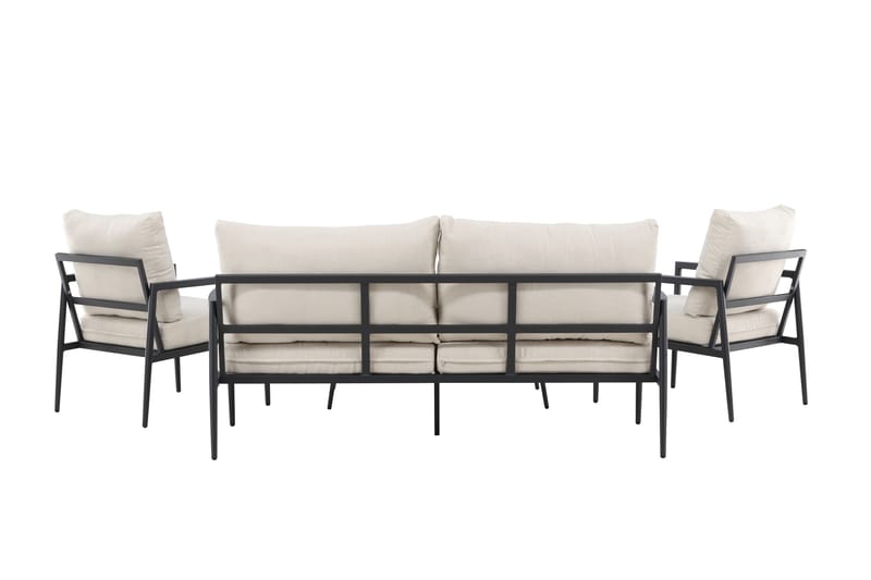 Taromina Soffgrupp Utomhus 4-sits - Svart/Beige - Utemöbler - Utegrupp - Loungegrupp