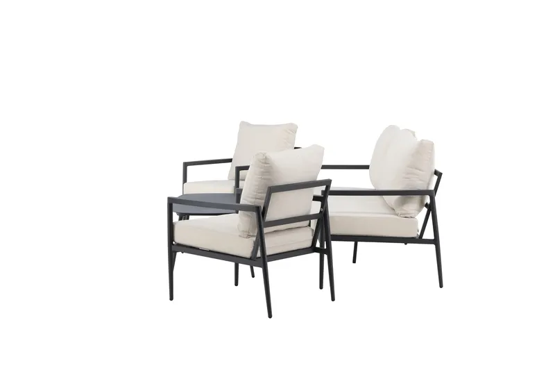 Taromina Soffgrupp Utomhus 4-sits - Svart/Beige - Utemöbler - Utegrupp - Loungegrupp