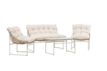 Tina Soffgrupp Utomhus 4-sits - Beige - Utemöbler - Utegrupp - Loungegrupp