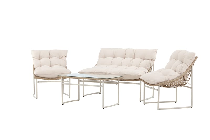 Tina Soffgrupp Utomhus 4-sits - Beige - Utemöbler - Utegrupp - Loungegrupp