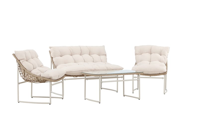 Tina Soffgrupp Utomhus 4-sits - Beige - Utemöbler - Utegrupp - Loungegrupp