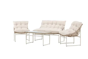 Tina Soffgrupp Utomhus 4-sits - Beige - Utemöbler - Utegrupp - Loungegrupp