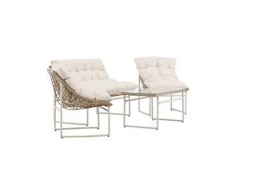 Tina Soffgrupp Utomhus 4-sits - Beige - Utemöbler - Utegrupp - Loungegrupp