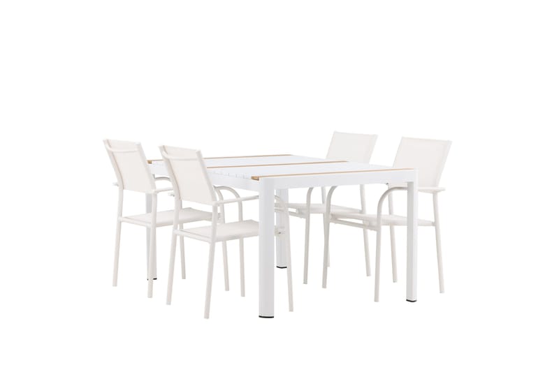 Togo Matgrupp Utomhus 150 cm Rektangulär med 4 Santorini Utestolar - Natur - Utemöbler - Utegrupp - Matgrupper utomhus