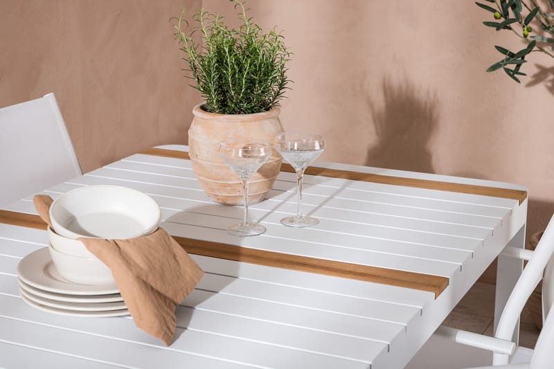 Togo Matgrupp Utomhus 150 cm Rektangulär med 4 Santorini Utestolar - Utemöbler - Utegrupp - Matgrupper utomhus