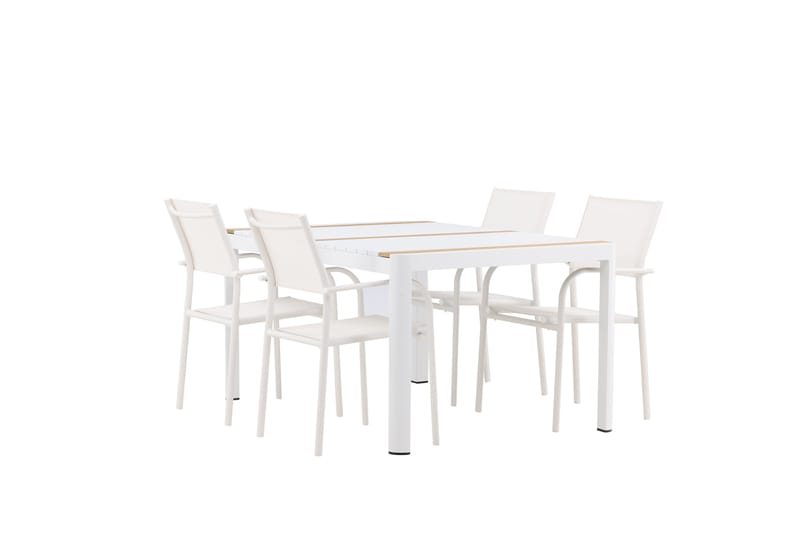 Togo Matgrupp Utomhus 150 cm Rektangulär med 4 Santorini Utestolar - Utemöbler - Utegrupp - Matgrupper utomhus
