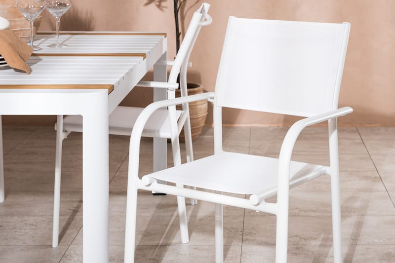 Togo Matgrupp Utomhus 150 cm Rektangulär med 4 Santorini Utestolar - Utemöbler - Utegrupp - Matgrupper utomhus