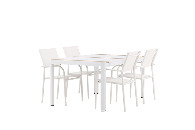 Togo Matgrupp Utomhus 150 cm Rektangulär med 4 Santorini Utestolar - Utemöbler - Utegrupp - Matgrupper utomhus