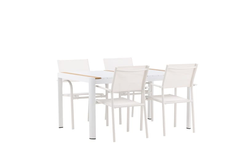 Togo Matgrupp Utomhus 150 cm Rektangulär med 4 Santorini Utestolar - Utemöbler - Utegrupp - Matgrupper utomhus