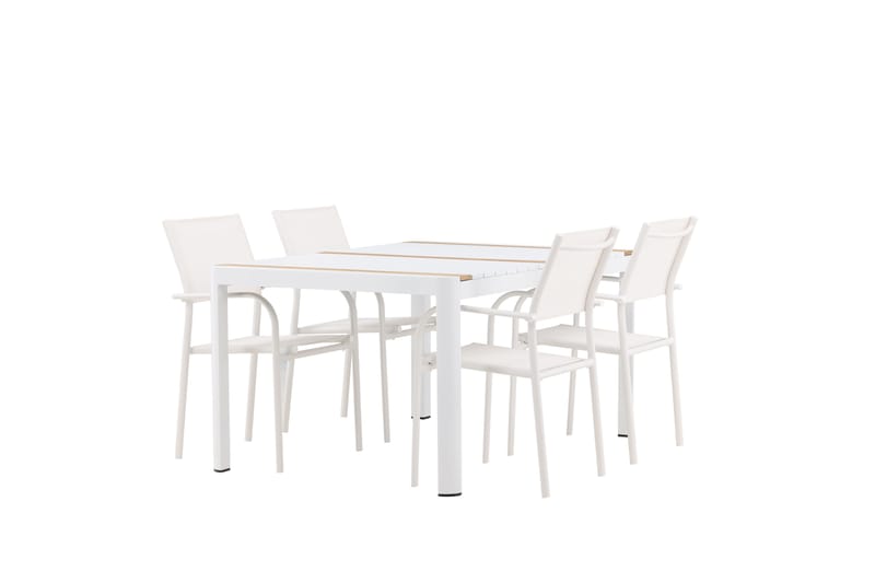 Togo Matgrupp Utomhus 150 cm Rektangulär med 4 Santorini Utestolar - Utemöbler - Utegrupp - Matgrupper utomhus