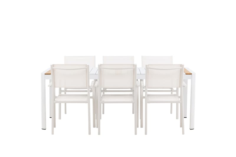Togo Matgrupp Utomhus 200 cm Rektangulär med 6 Santorini Utestolar - Utemöbler - Utegrupp - Matgrupper utomhus