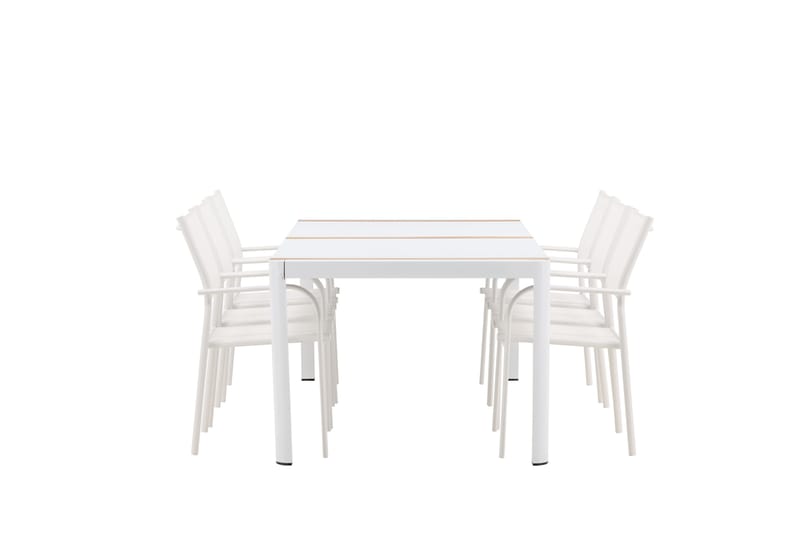 Togo Matgrupp Utomhus 200 cm Rektangulär med 6 Santorini Utestolar - Utemöbler - Utegrupp - Matgrupper utomhus
