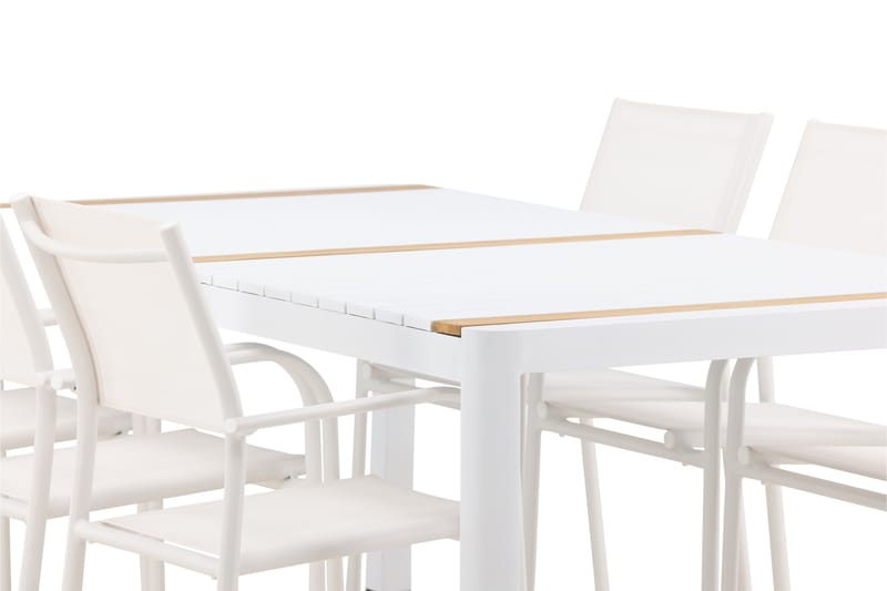 Togo Matgrupp Utomhus 200 cm Rektangulär med 6 Santorini Utestolar - Utemöbler - Utegrupp - Matgrupper utomhus