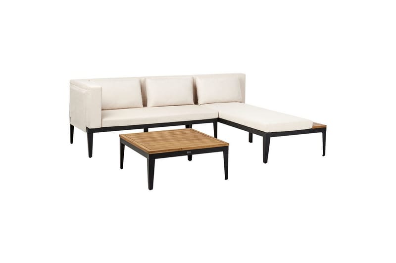 Trädgårdshörnsoffa med bord 3-sits Bracciano - Utemöbler - Utegrupp - Loungegrupp
