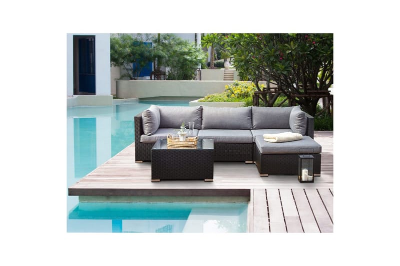 Trädgårdshörnsoffa Sano - Vänstervänd - Utemöbler - Utegrupp - Loungegrupp