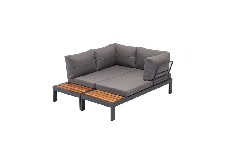 Trädgårdsloungeset Bulskoll Trä - Grå - Utemöbler - Utegrupp - Loungegrupp