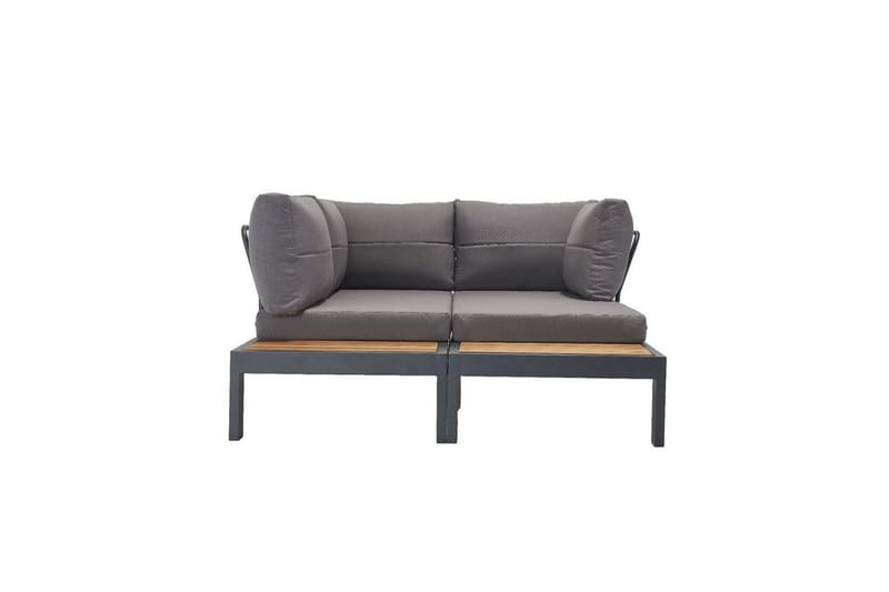 Trädgårdsloungeset Bulskoll Trä - Grå - Utemöbler - Utegrupp - Loungegrupp