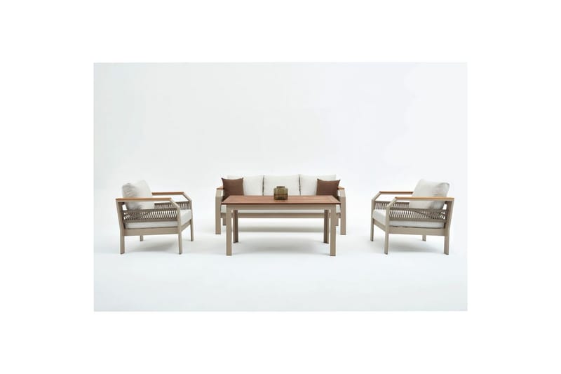 Trädgårdsloungeset Farra Beige, Beige