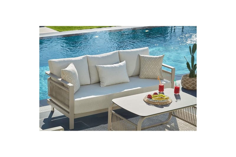 Trädgårdsloungeset Hungirr Beige - Beige - Utemöbler - Utegrupp - Loungegrupp