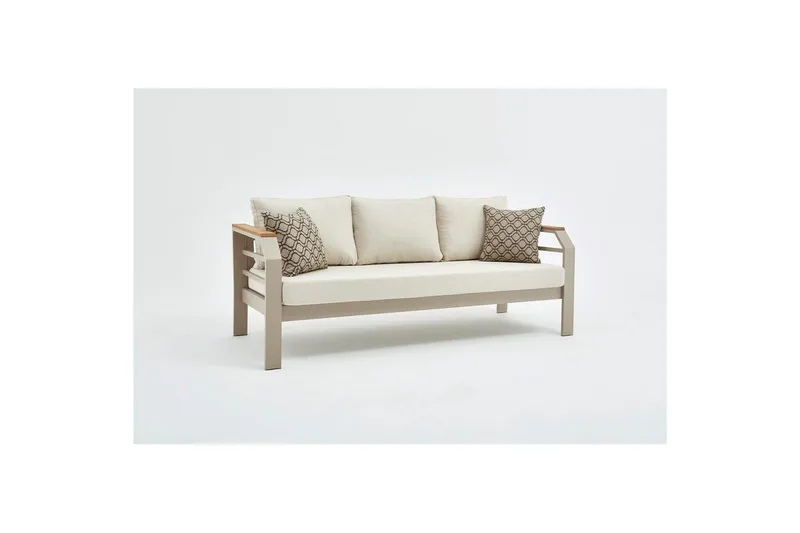 Trädgårdsloungeset Sudassento Beige - Beige - Utemöbler - Utegrupp - Loungegrupp