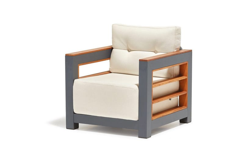 Trädgårdsloungeset Torwyn Vit - Vit - Utemöbler - Utegrupp - Loungegrupp