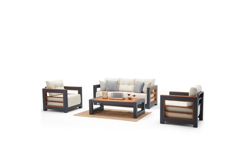 Trädgårdsloungeset Torwyn Vit, Vit