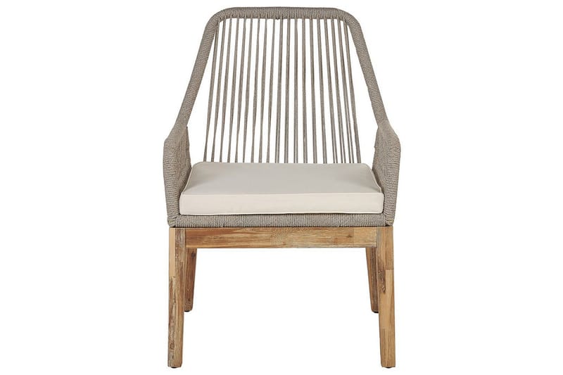 Trädgårdsmöbelset Olbia 6-sits Vit/beige/ljust trä - Vit/beige/ljust trä - Utemöbler - Utegrupp - Matgrupper utomhus