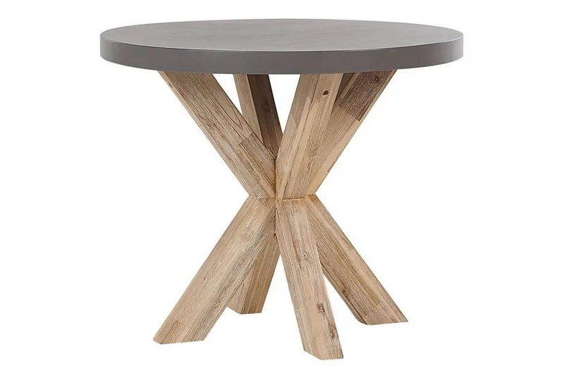 Trädgårdsmöbelset Olbia med runt betongbord - Utemöbler - Utegrupp - Matgrupper utomhus