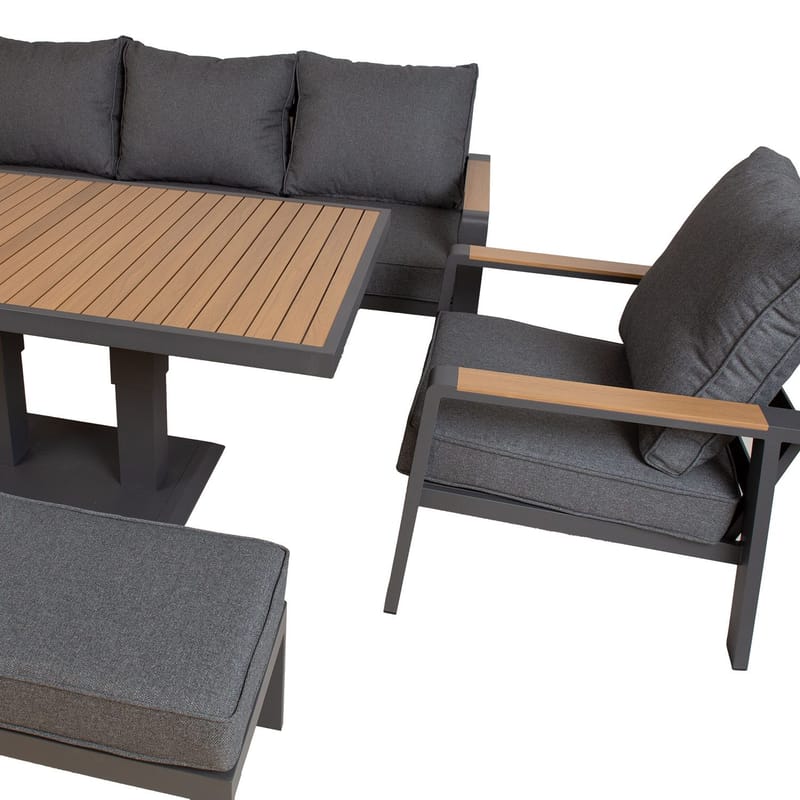 Trädgårdsmöbelset Telor - grå - Utemöbler - Utegrupp - Loungegrupp