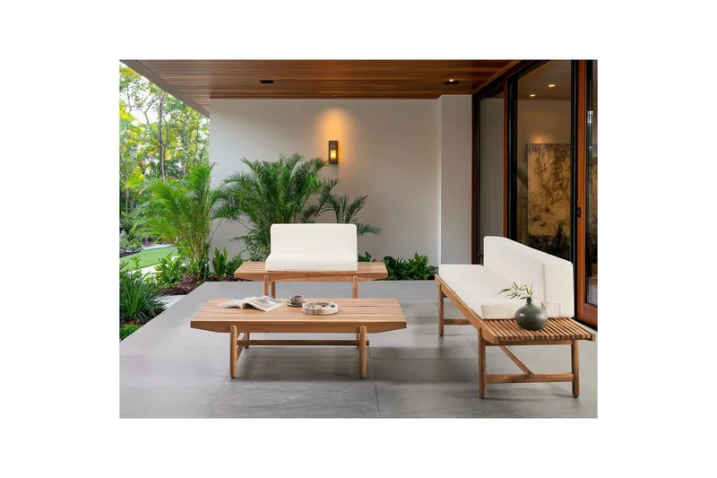 Trädgårdssoffgrupp 3-sits Giaveno - Utemöbler - Utegrupp - Loungegrupp