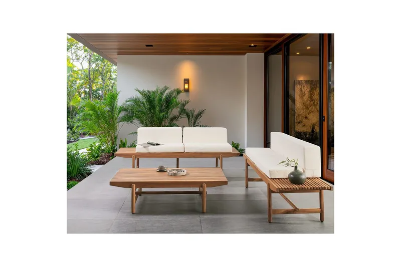 Trädgårdssoffgrupp 4-sits Giaveno - Utemöbler - Utegrupp - Loungegrupp