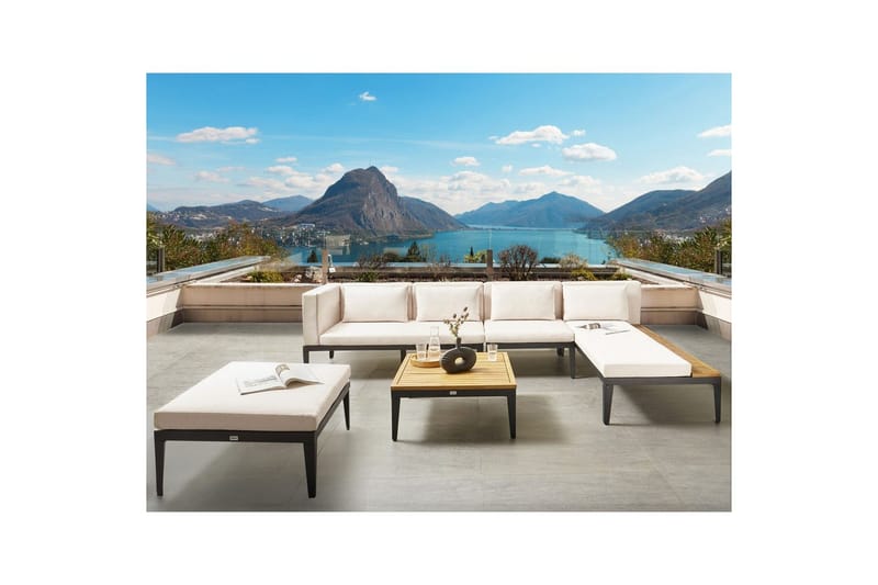 Trädgårdssoffgrupp med bord 4-sits Bracciano - Utemöbler - Utegrupp - Loungegrupp