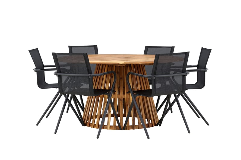 Tucumán Matgrupp Utomhus 120 cm Rund med 6 Alina Utestolar - Utemöbler - Utegrupp - Matgrupper utomhus