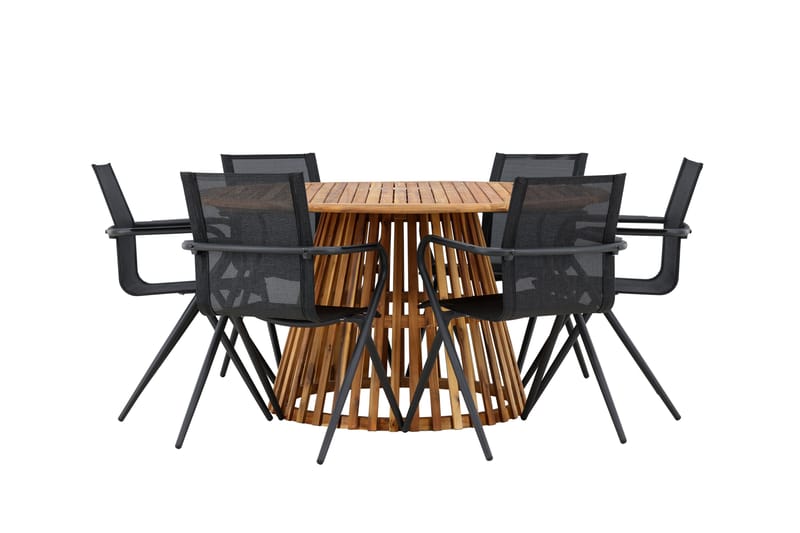 Tucumán Matgrupp Utomhus 120 cm Rund med 6 Alina Utestolar - Utemöbler - Utegrupp - Matgrupper utomhus