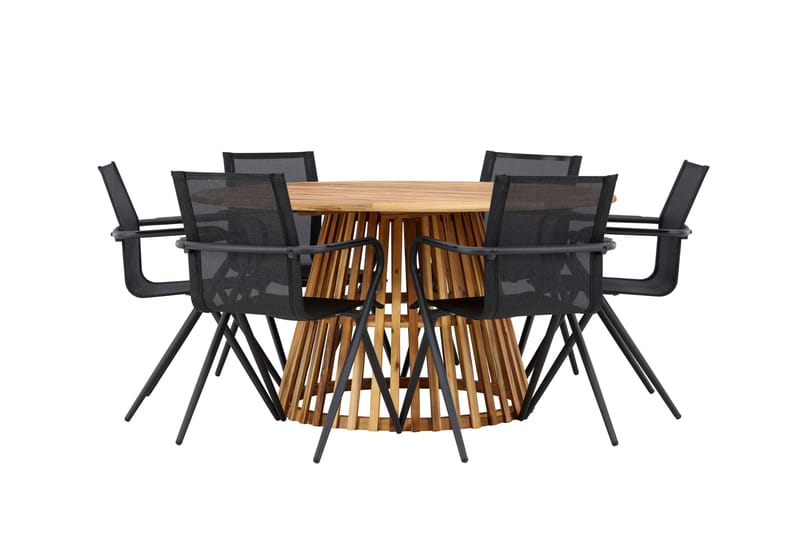 Tucumán Matgrupp Utomhus 120 cm Rund med 6 Alina Utestolar - Utemöbler - Utegrupp - Matgrupper utomhus