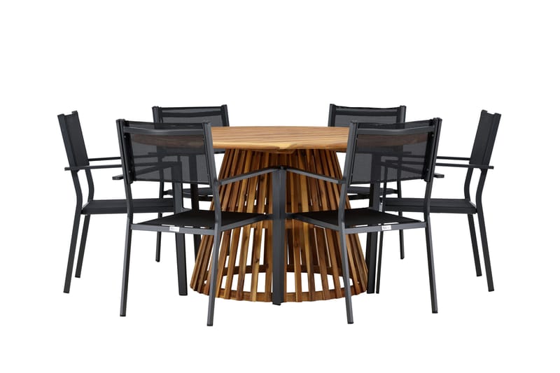 Tucumán Matgrupp Utomhus 120 cm Rund med 6 Copacabana Utestolar - Utemöbler - Utegrupp - Matgrupper utomhus