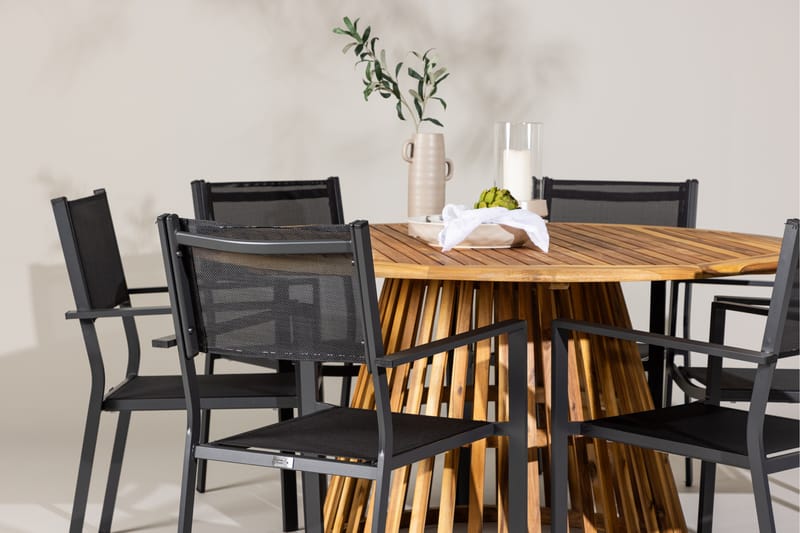 Tucumán Matgrupp Utomhus 120 cm Rund med 6 Copacabana Utestolar - Utemöbler - Utegrupp - Matgrupper utomhus