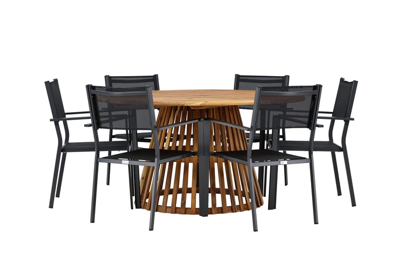 Tucumán Matgrupp Utomhus 120 cm Rund med 6 Copacabana Utestolar - Utemöbler - Utegrupp - Matgrupper utomhus