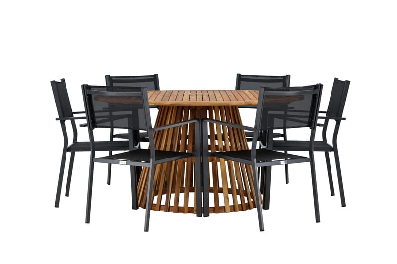 Tucumán Matgrupp Utomhus 120 cm Rund med 6 Copacabana Utestolar - Utemöbler - Utegrupp - Matgrupper utomhus