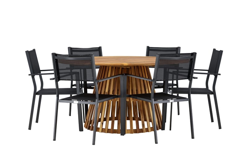 Tucumán Matgrupp Utomhus 120 cm Rund med 6 Copacabana Utestolar - Utemöbler - Utegrupp - Matgrupper utomhus