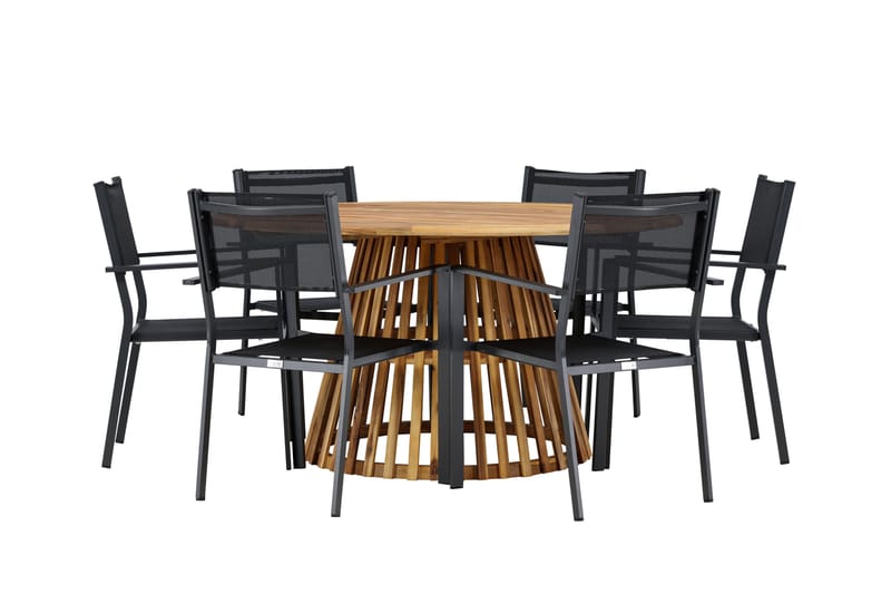 Tucumán Matgrupp Utomhus 120 cm Rund med 6 Copacabana Utestolar - Utemöbler - Utegrupp - Matgrupper utomhus