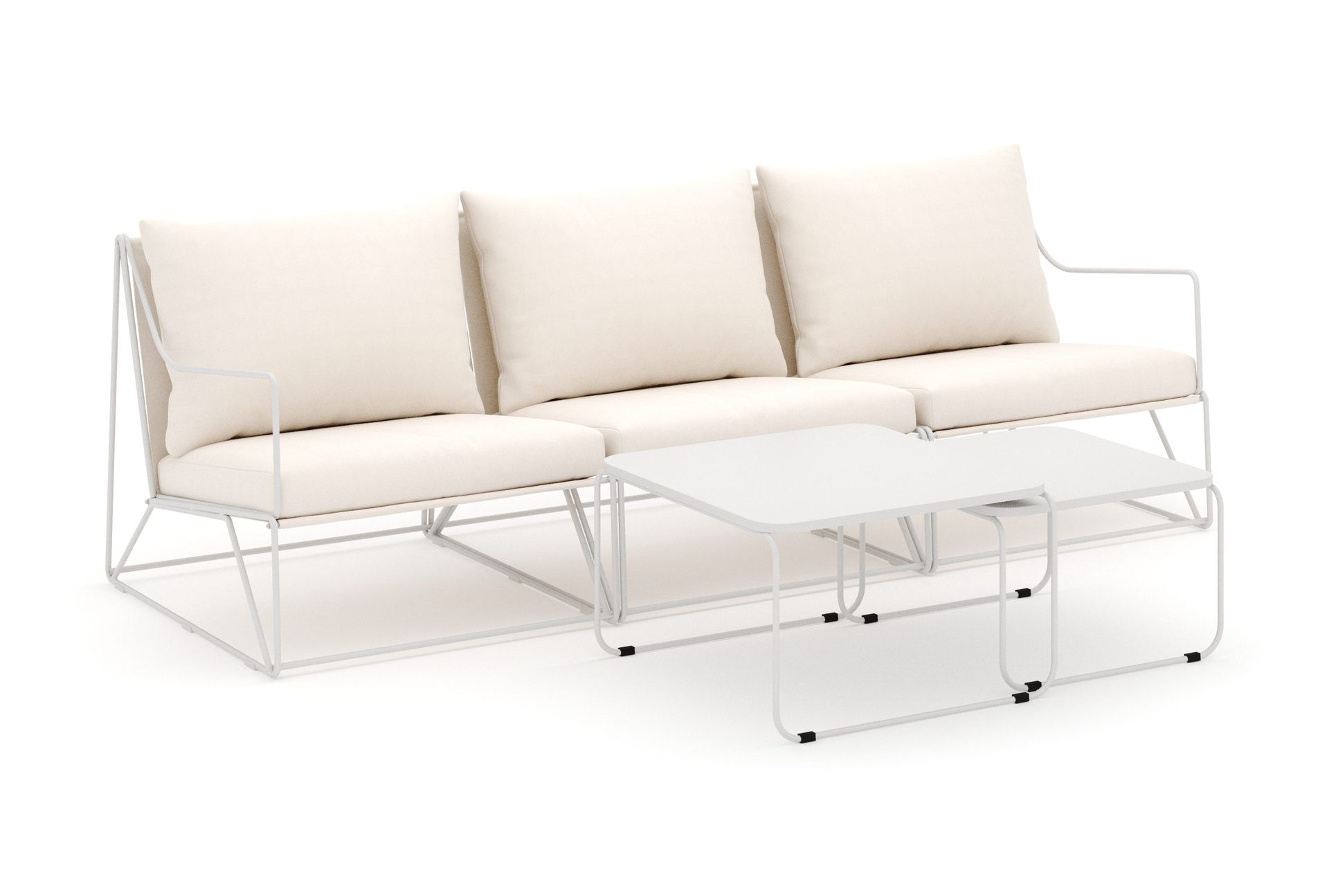 Usteryd 3 sits Loungesoffa med satsbord - Beige