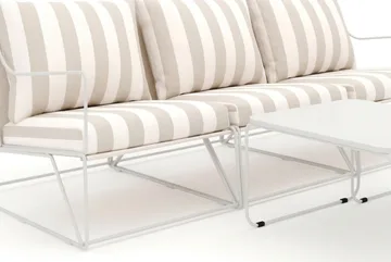 Usteryd 3 sits Loungesoffa med satsbord - Beige/Striped - Utemöbler - Utegrupp - Loungegrupp