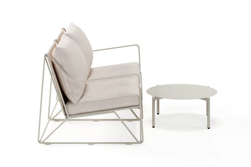 Usteryd Utesoffa 2-sits med Usteryd Soffbord - Beige - Utemöbler - Utegrupp - Loungegrupp